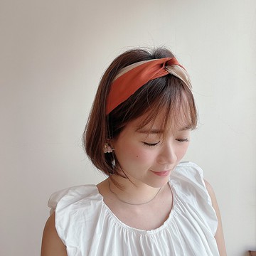 28度 好煩小姐 交叉髮帶 薄款布料