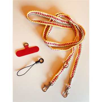 純棉編織手機掛繩伸縮可調節斜挎可背防丟戶外手機殼結實耐用長款