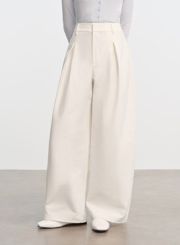 率性廓型彎刀褲