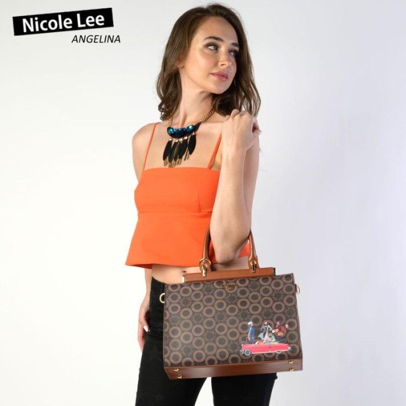 数量限定！NICOLE LEE ニコールリー SW16301 SMALL WORLD BROWN BLACK