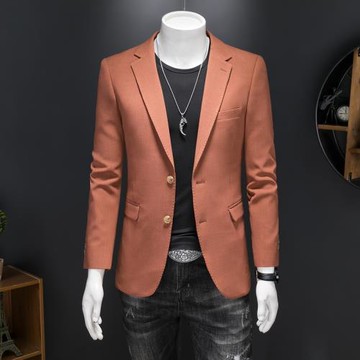 春季男式休閑單西外套加肥加大碼宴會主持人禮服時尚男士小西服潮