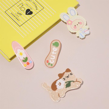 可愛動物造型夾(彩混)(童)