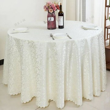 💖臺灣-出貨💖家用大圓桌桌布防塵桌布飯店大酒樓圓桌布紅色結婚酒店圓桌桌布07jR