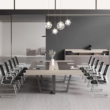 公司貨 免運 快速出貨 會議桌 辦公桌 老闆辦公桌 洽談桌 會議桌長桌椅組合簡約現代創意鋼架洽談桌多人工業風會議桌