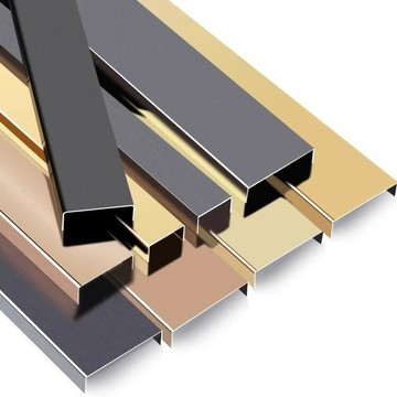 不銹鋼踢腳線地腳板黑鈦金背景墻金屬條10cm8cm6cm金屬拉絲地腳線[DD1206001]