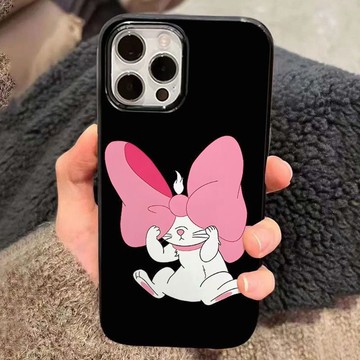 免運+隔日🚚亮面果凍手機殼 蝴蝶結瑪麗貓 適用於蘋果17promax 16Pro 15plus14 13 1211防摔