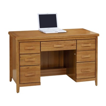 【MUNA家居】愛莉絲柚木色4.2尺書桌