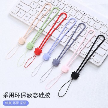 卡通牛硅膠掛繩液態短款手腕掛繩創意曖手寶U盤吊繩硅膠手機掛繩手機鏈條公交卡套掛件胸牌鑰匙吊牌防丟網紅