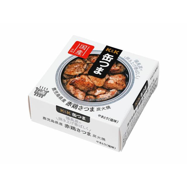KK 缶つま 鹿児島県産 赤鶏さつま炭火焼 45g x12