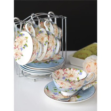 歐式骨瓷咖啡杯英式咖啡具套裝個性創意陶瓷茶具套裝花茶杯碟低奢