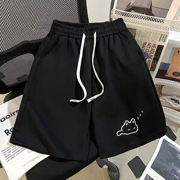 ✨限時下殺✨  夏季 短褲男女薄款五分休閒褲寬鬆百搭運動沙灘衛褲潮流高中生休閒