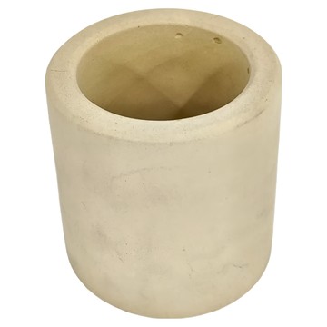 厚圓柱水泥盆 外直徑8cm  內徑6cm x 高8.5cm  內徑6 x 高8.5cm  黃色  1個