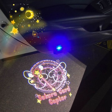 ✨臺灣出貨✨百變魔卡少女小櫻庫洛魔法車載好物充電無線迎賓燈車門投影氛圍燈