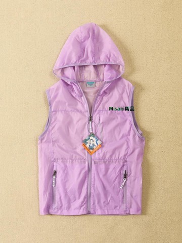 外貿尾貨夏季新款女士連帽速干透氣馬甲戶外純色多口袋防曬薄背心-Misaki精品