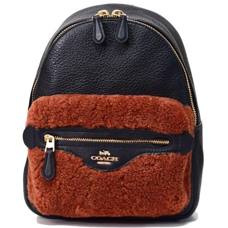 コーチ バッグ COACH ペブルレザー シアリング ミニ チャーリー バックパック リュックサック ジンジャー×ブラック 76666 |  LINEショッピング