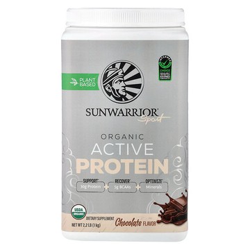 Sunwarrior, 運動，有機活性蛋白，巧克力味，2.2 磅（1 千克）
