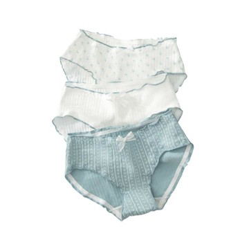 caramella內褲女春秋季親膚純棉可愛印花女生少女式抗菌三角內褲【摩可美家】