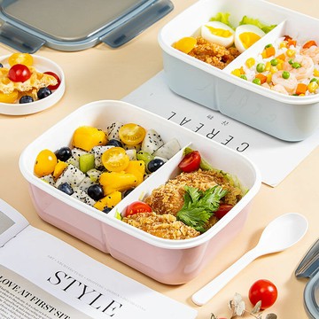 便當盒 飯盒 可微波爐加熱餐盒 塑料分格便當盒 上班學生餐盒 碗【時尚大衣櫥】