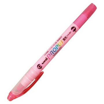 三菱uni視窗雙頭螢光筆PUS-102T/粉紅/1.5~4.0mm