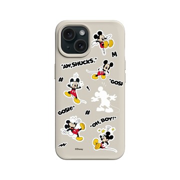 iPhone 15 SolidX 貝殼灰 - 迪士尼-米奇 Mickey - Sticker-嘿嘿米奇