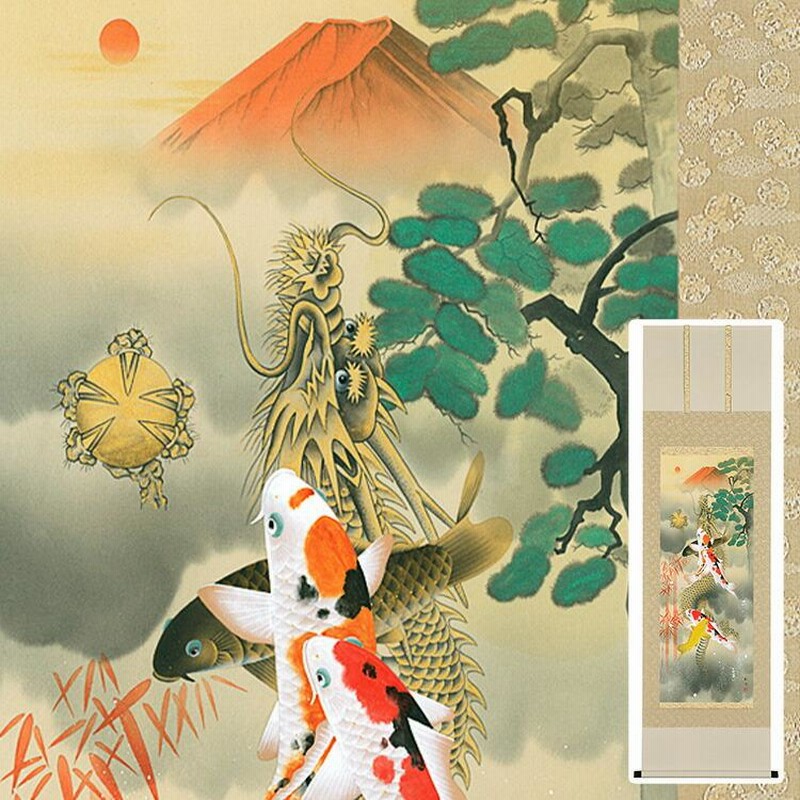 昇龍】縦長中（サイズ300㎜x600㎜）※額縁付き | 一筆龍∞司龍