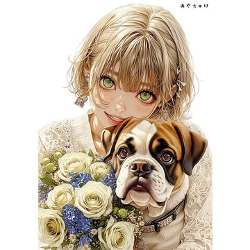 【4 月新品 3】07-120-0297 人物貼紙 春日女孩與動物