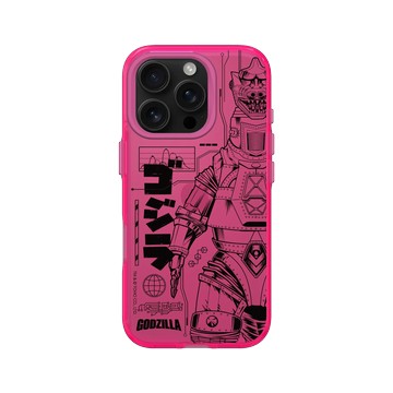 iPhone 16 Pro Clear 粉漾桃 - 哥吉拉 Godzilla - 機械哥吉拉(黑)