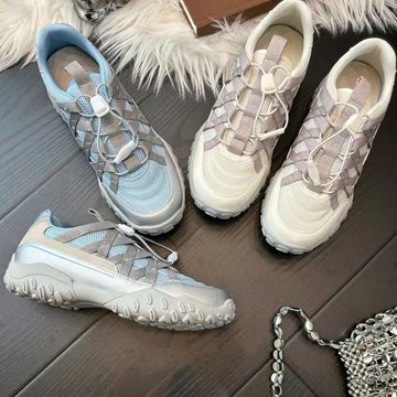 Taroko 運動風格繫繩交錯網布厚底休閒鞋(2色可選)