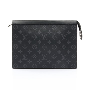 LOUIS VUITTON LV 路易威登 灰色 原花 帆布 Pochette Voyage MM 手拿包 M61692 【二手名牌BRAND OFF】