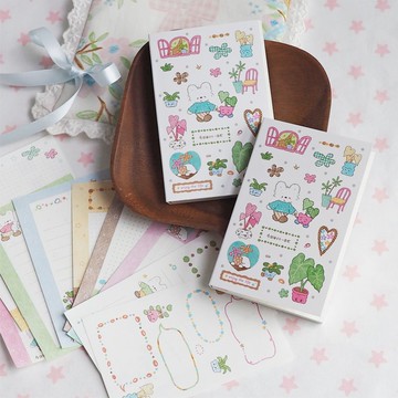 小狗巴士VOL.15 可愛小狗植物系列 便簽素材本/便簽紙