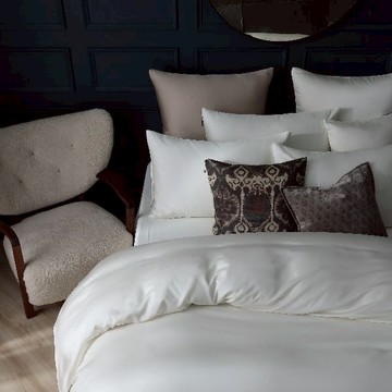 居旅系列。珍珠白｜雙人特大被套 100% 萊賽爾天絲 80支