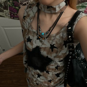 【台灣公司 可打統編】免運 異域民族風銅錢吊墜雙層項鏈女小眾設計感新中式復古氣質百搭項飾 可開發票 全館五折 工廠現貨直銷 新品特價 z9211