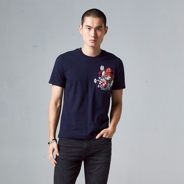 BIG TRAIN加大江戶繪卷竹節棉短袖 K20466-46&58