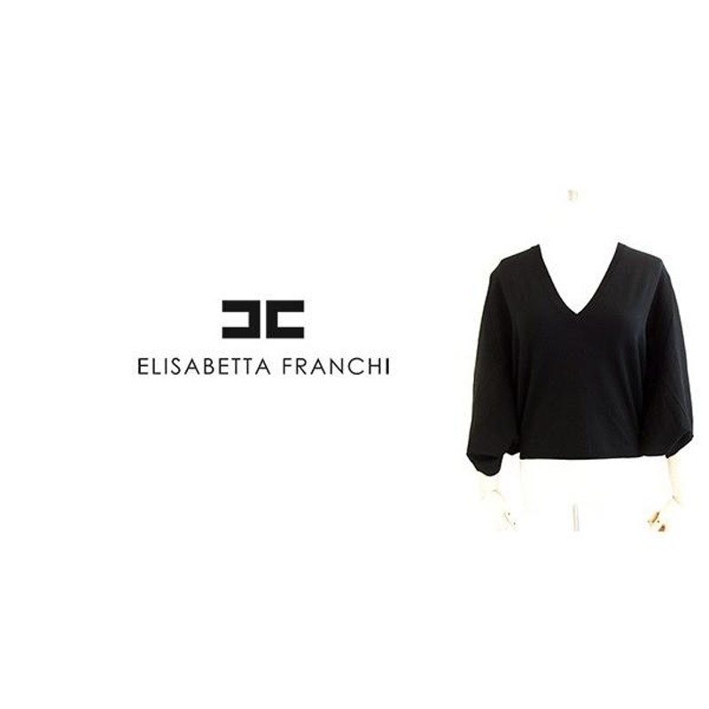 ELISABETTA FRANCHI/エリザベッタ フランキ/ITALY/Vネックドルマン