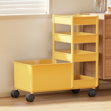 台灣公司 附發票 廚房置物架落地小推車收納架放菜筐家用儲物籃菜籃子多層可移動架