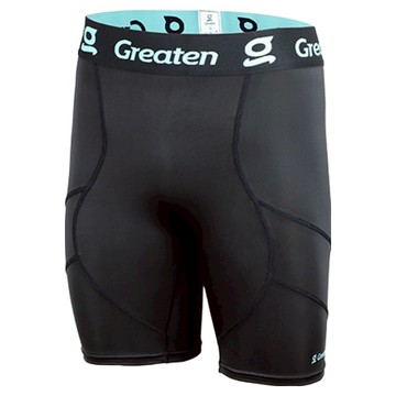 Greaten 極騰 機能壓縮短褲 快乾 舒適 穩定支撑肌肉  M  黑