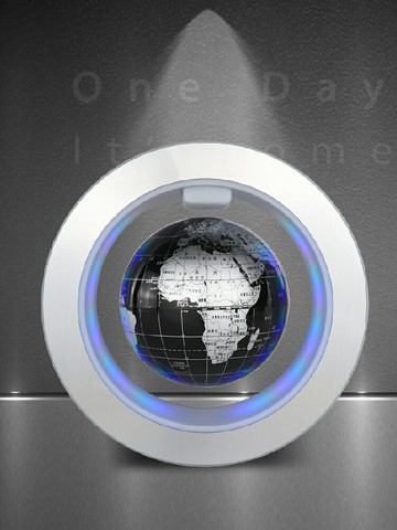 磁懸浮地球儀6寸發光自轉小夜燈辦公室桌擺件家居裝飾創意擺件