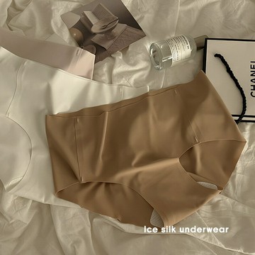 裸感速幹面膜褲3D蜜桃臀冰絲無痕內褲女士夏季薄款健身瑜伽三角褲 鑫弘-素時衣櫥