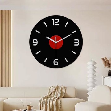 北歐創意掛鐘木制鐘表掛墻高級感家用時鐘靜音餐廳裝飾鐘極簡風鐘