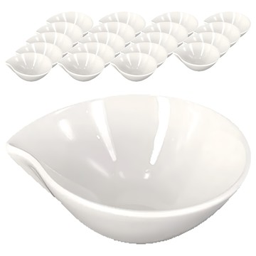 TATUNG 大同磁器 桃形淺缽 10.3 x 9 x 4.3cm 20入組 - 精緻餐桌擺設  1組  白色