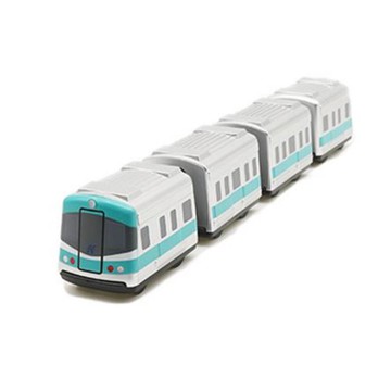 高雄捷運列車 鐵支路4節迴力小列車 迴力車 火車玩具 壓克力盒裝 QV012T1 TR台灣鐵道