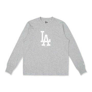 NEW ERA 男女 長袖上衣 ESSENTIAL 洛杉磯道奇 灰 NE13527293