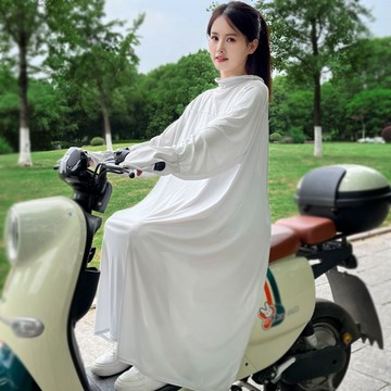 ⚡️精心優選⚡️夏季電動車防曬衣女外穿長款薄款騎車電瓶車護頸寬鬆隔熱遮陽衫