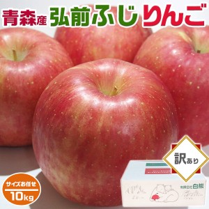 りんご 10kg箱 訳あり 青森県産 弘前 ふじ 9kg以上 家庭用 お試し サイズお任せ｜apple020-hf010 SDGS ご家族・家庭向けお歳暮…