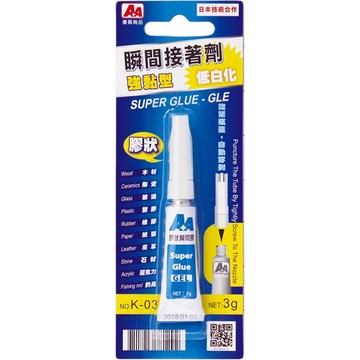 【阿翔小舖】『晶裕荃』K-03瞬間接著劑 強黏性 低白化 皮革 石材 橡膠 強力膠