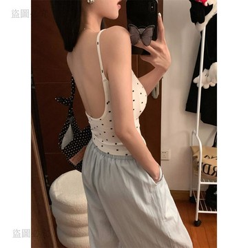 闆闆推薦🏆「辣妹計劃」純欲辣妹 吊帶背心 女附胸墊 外穿內搭 顯瘦美背 設計感打底 無袖上衣 夏季新款 冰絲涼感 B89