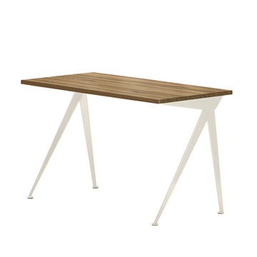 Compas Direction 羅盤工作桌（胡桃木、亞麻白桌腳）