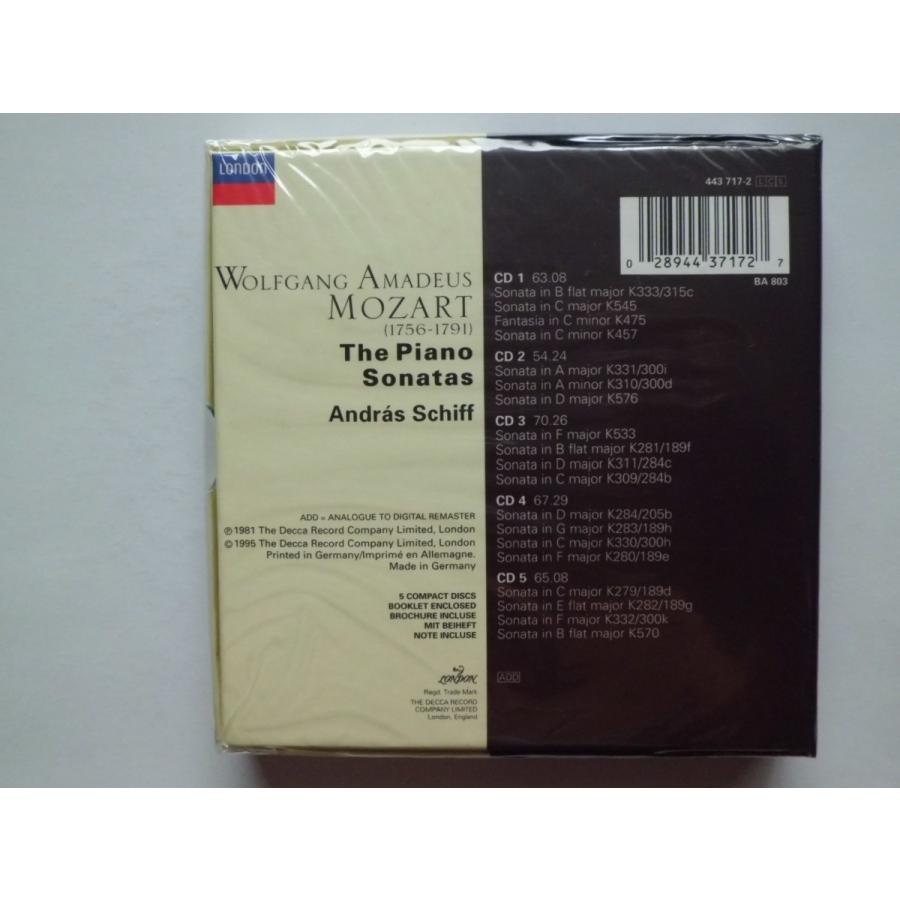 Mozart   The Piano Sonatas   Andras Schiff CDs    CD