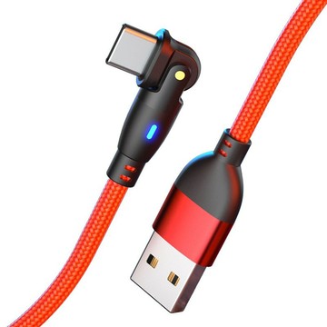 2米彎折充電線 180度數據線 typec 3a 快充線 手遊傳輸線 l型充電線 適用於iphone
