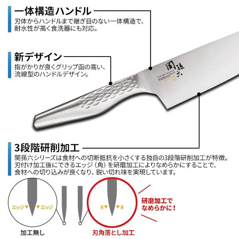 驚きの値段】 貝印 牛刀 240mm エボルシェフ オールステンレス 包丁